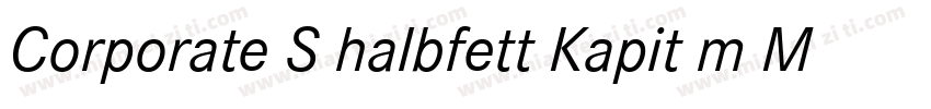 Corporate S halbfett Kapit m Medziff字体转换